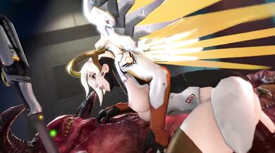 Mercy's Ravenous Lesbian Encounter with the Succubus Demon - Overwatch
