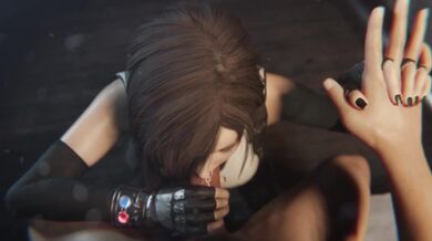 Tifa's Face Fucked: Jizzing with Bulging Senpai