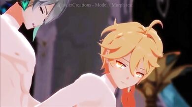 Fucking Haitham's Ass with Aether's Big Cock