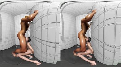 Shemale Kayla's Lockeroom Pussy Gobbling & Cock Sucking Virtual Reality Adventure in 4k Ultra HD