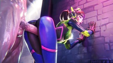 D.Va's Suitless Thrusting by Meltrib