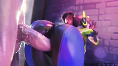 D.Va's Suitless Thrusting by Meltrib