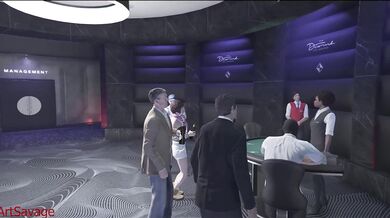 Catherine's Pussy Splits Patrickson's Cock at the Casino