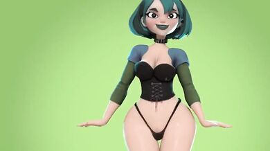 Sensual Gwen Gyrating Her Sexy Body on a Pole