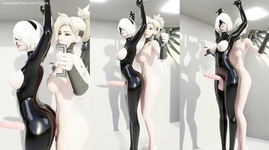 Fucking Mercy's Wet Pussy in the Shower