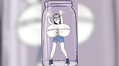 Jar Fetish Hotwife Gets Double-Stuffed by Cuckold's Balls-Deep Anal Creampie